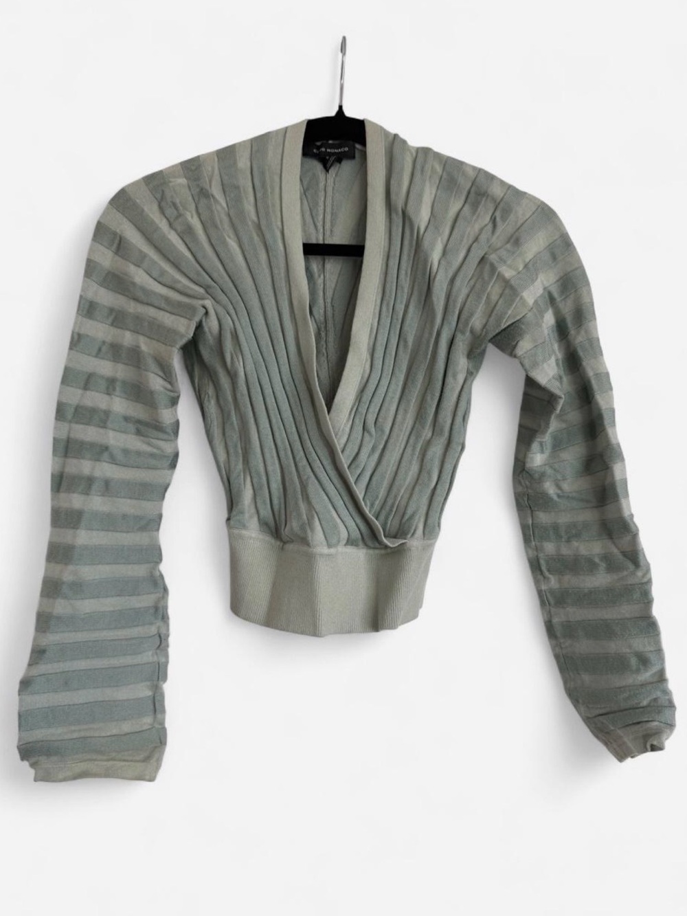 Club Monaco Sage Wrap Ribbed Knit top